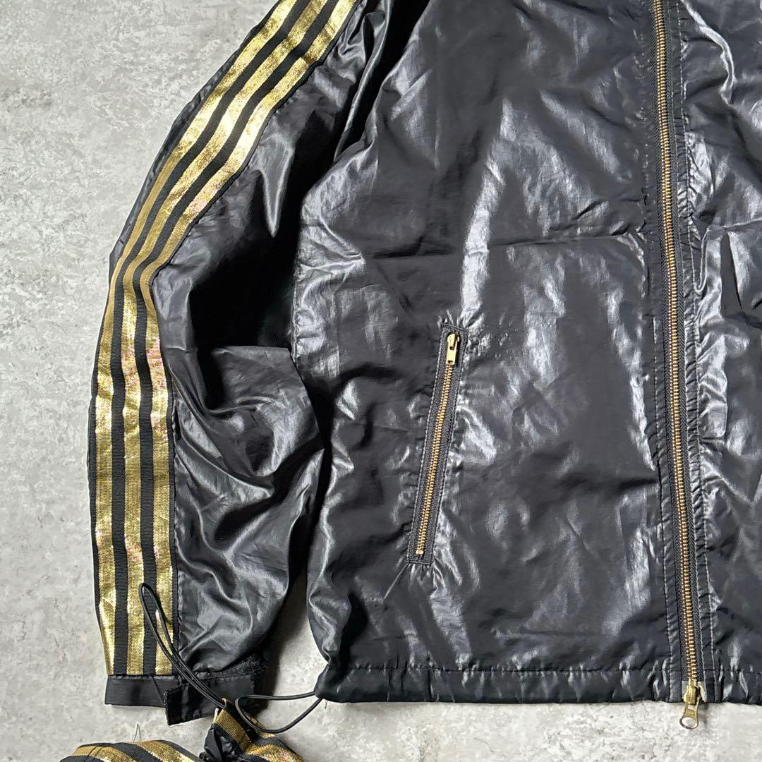 adidas ATP復刻 ナイロンジャケット セットアップ 黒×金 Lサイズ