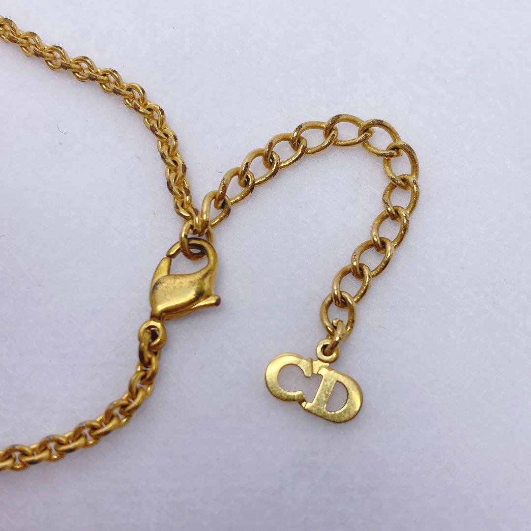 3227◯ DIORゴールド アルファベットチャーム ネックレス