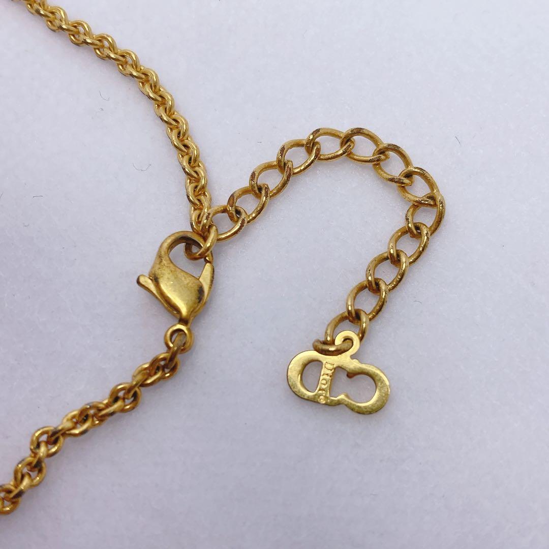 3227◯ DIORゴールド アルファベットチャーム ネックレス