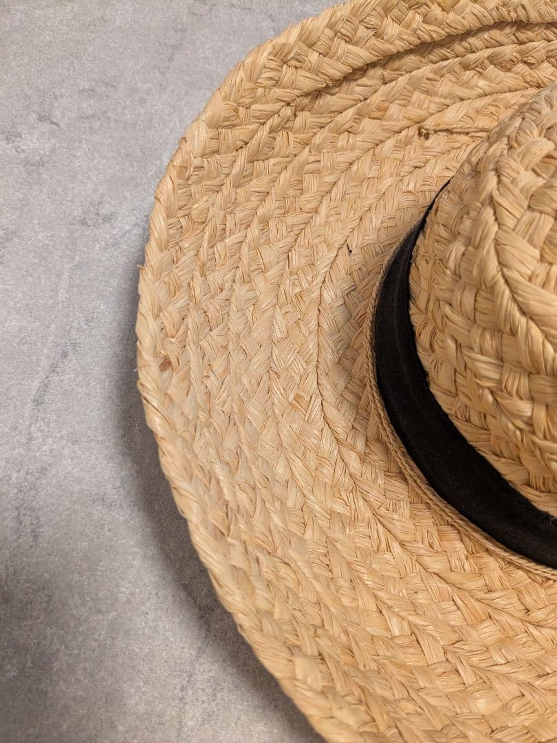 美品 ヘレンカミンスキー クラシック5 リボン ラフィアハット 麦わら帽子