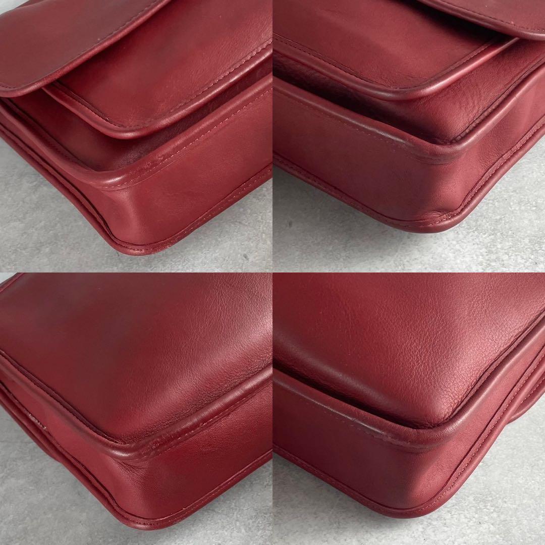 ✨稀少カラー✨美品✨オールドコーチ　ビジネスバッグ 2way ターンロック　赤