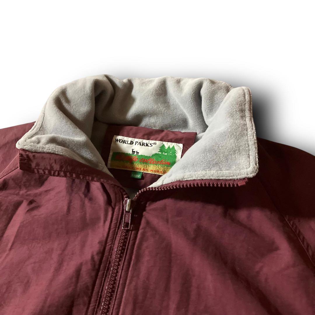 koo様☆vintageウォームアップジャケット短丈フーディナイロンブルゾンバー