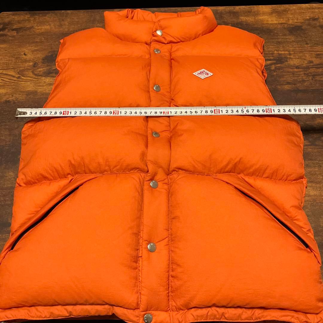 \"新品未使用\" DANTON ダントン ダウンベスト オレンジ サイズL