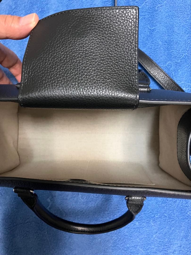 極美品Jimmy Choo ジミーチュウCHOO ロゴ ブラックバッグ