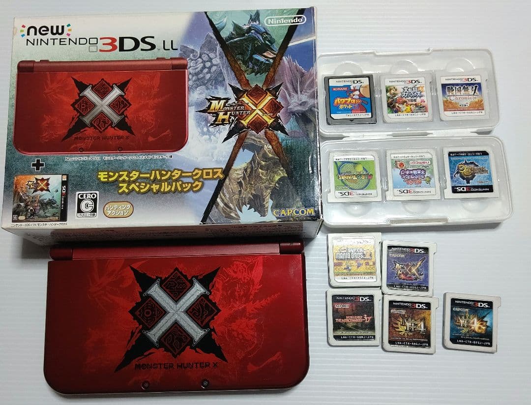 モンスターハンタークロス スペシャルパック 3DSLL　ソフト11本付き