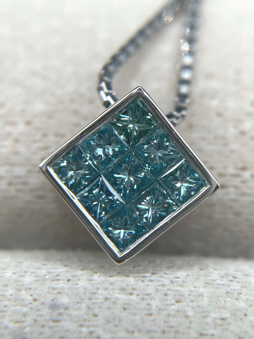 JA179★高級 ブルーダイヤモンド0.34ct pt950 ヘッド 鑑別付