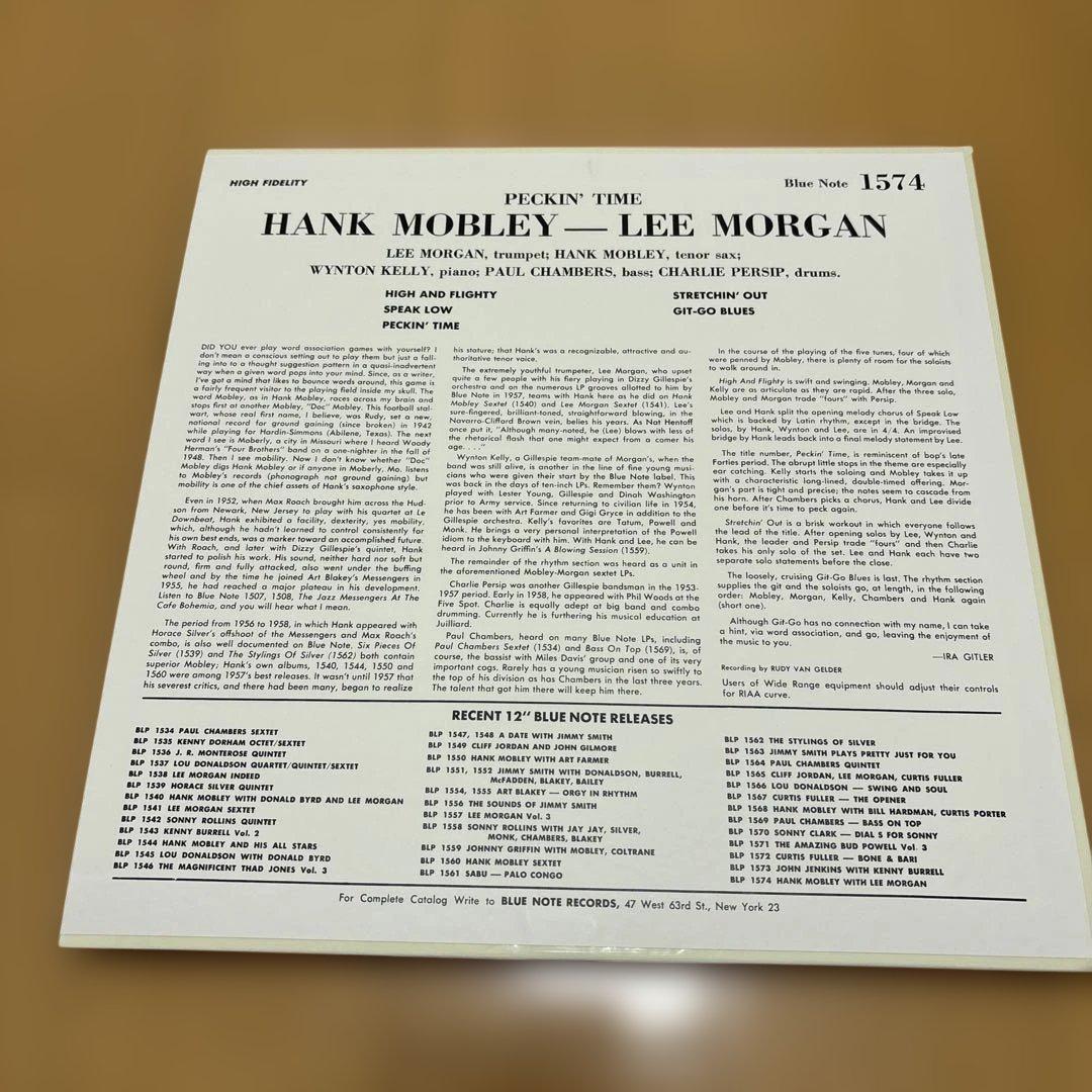 洋楽 HANK MOBLEY-LEE MORGAN PECKIN' TIME