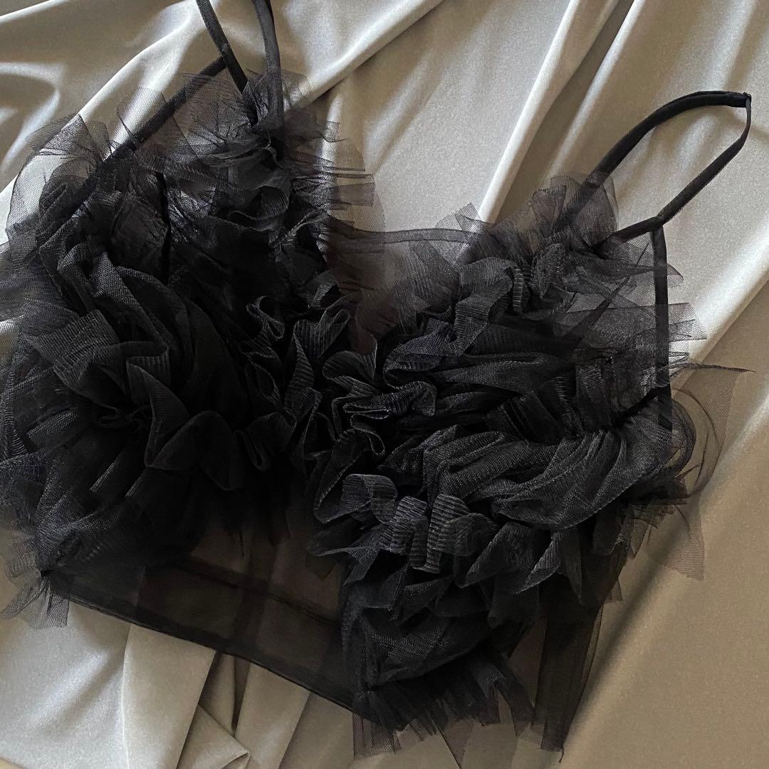 新品 chikakisada チカキサダ チュールキャミトップ ビスチェ