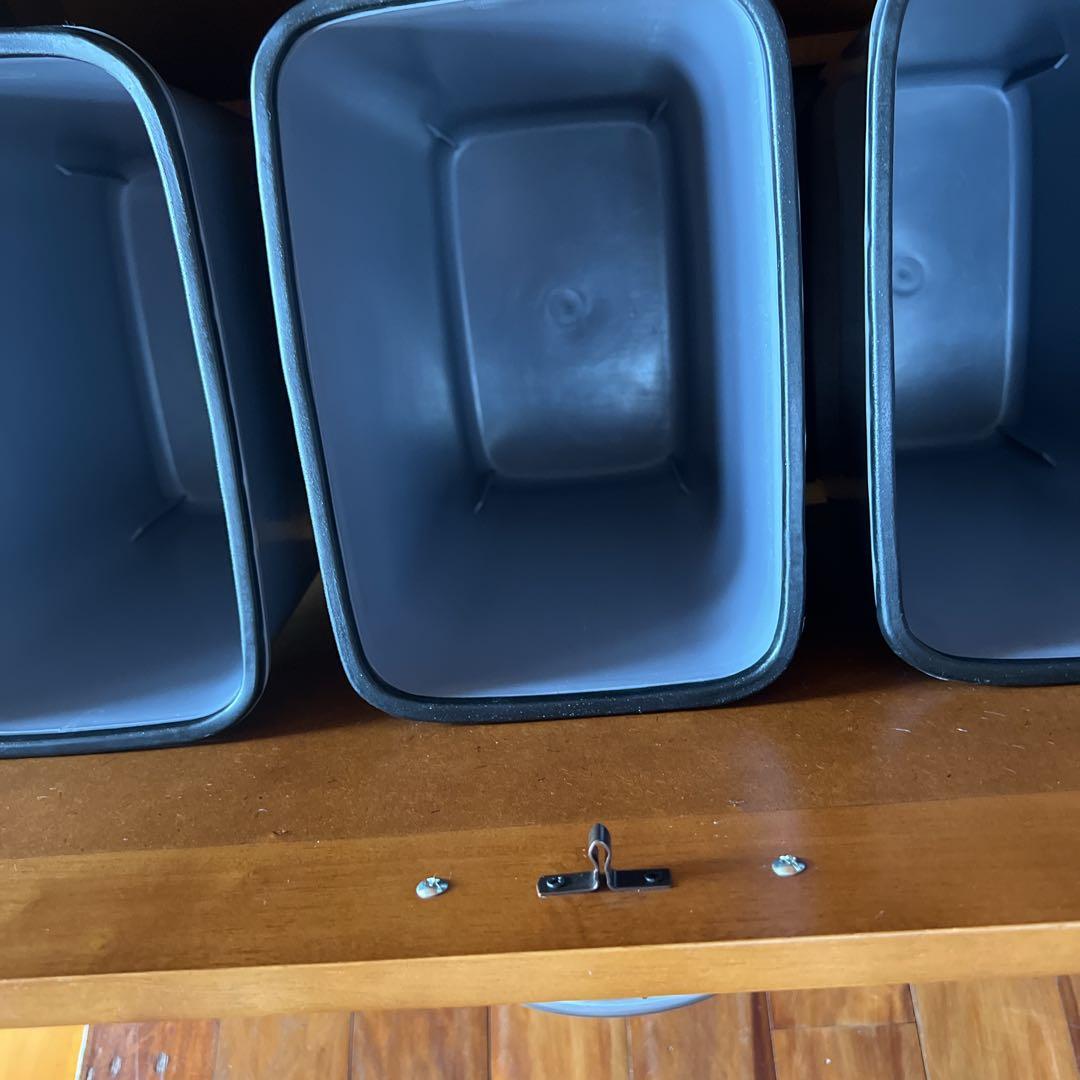 テンテテレトロ 昭和 ダストボックス 3連 木製 アンティーク