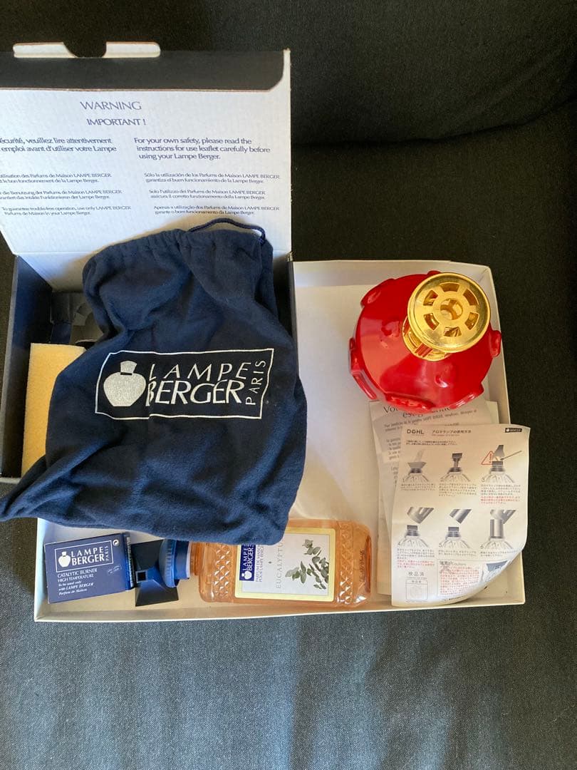 ランプベルジェ　アロマランプ　赤　ハート　良品　ユーカリオイル付