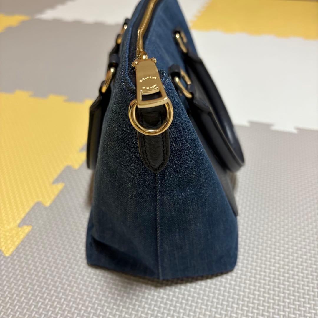 COACH コーチ　デニム ハンドバッグ　ミニエマサッチェル