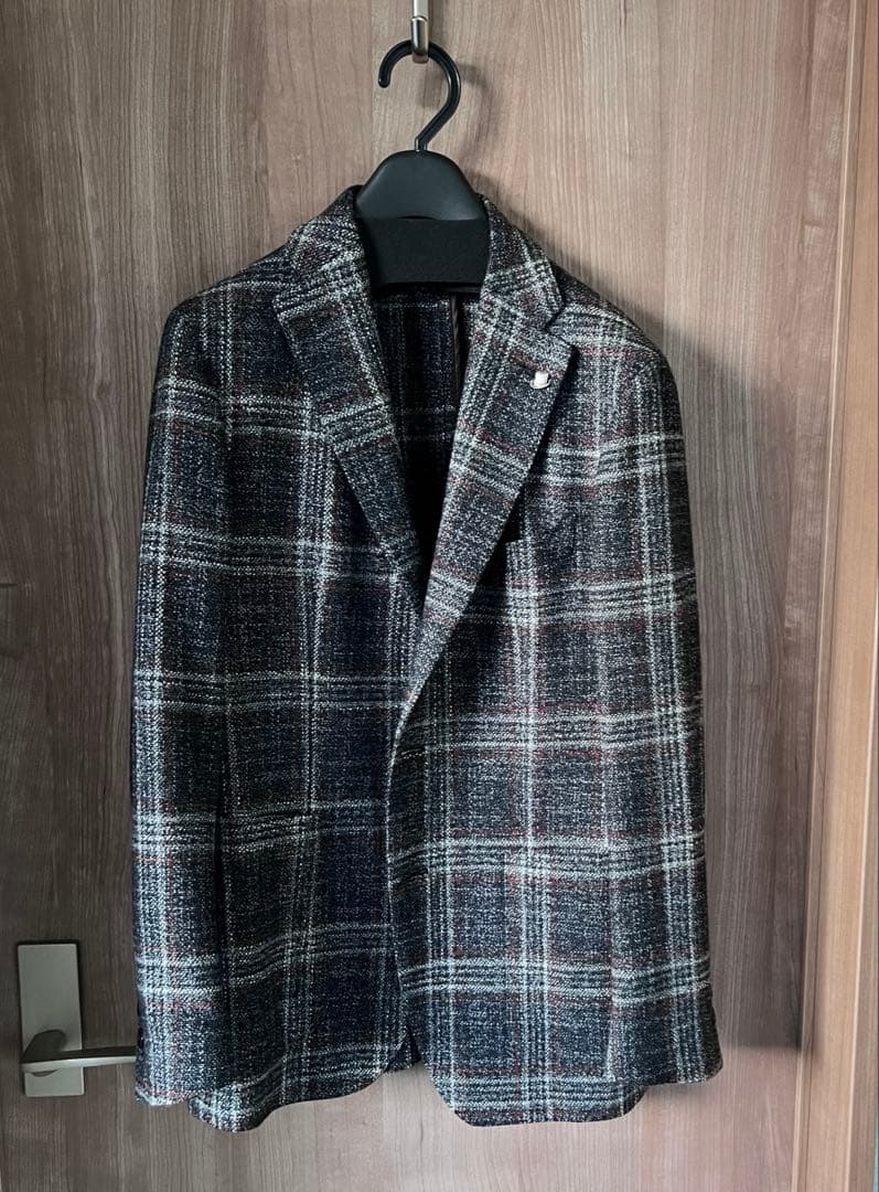 タリアトーレ　チェック柄 シングルジャケット　46サイズ