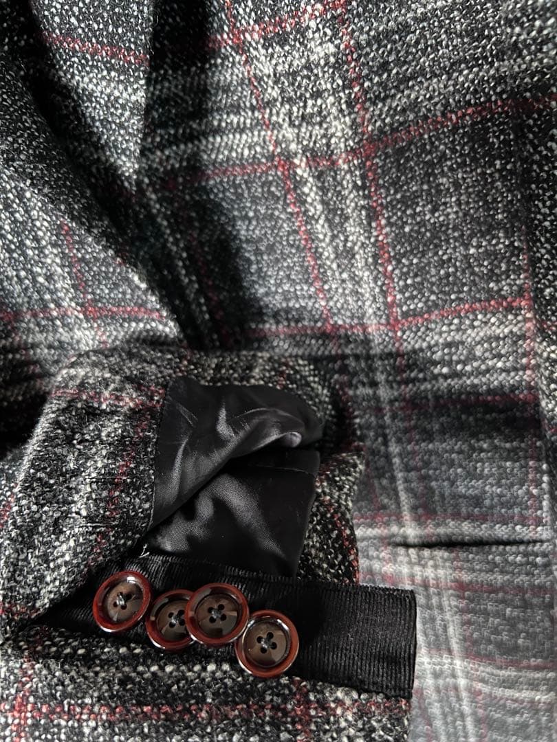 タリアトーレ　チェック柄 シングルジャケット　46サイズ