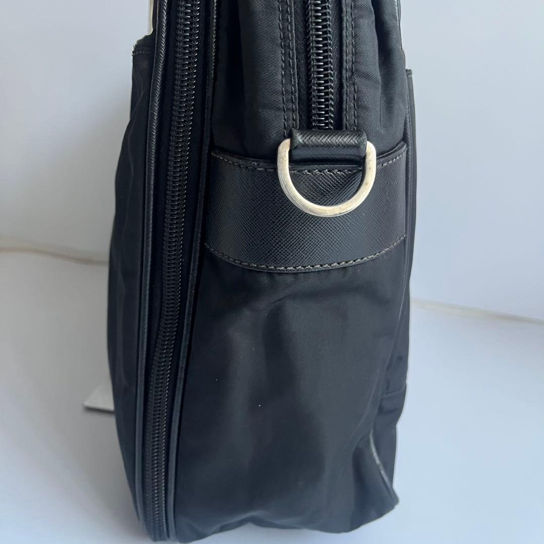 ✨️極美品✨️ PRADA ビジネスバッグ　ハンドバッグ　ナイロン　レザー　黒