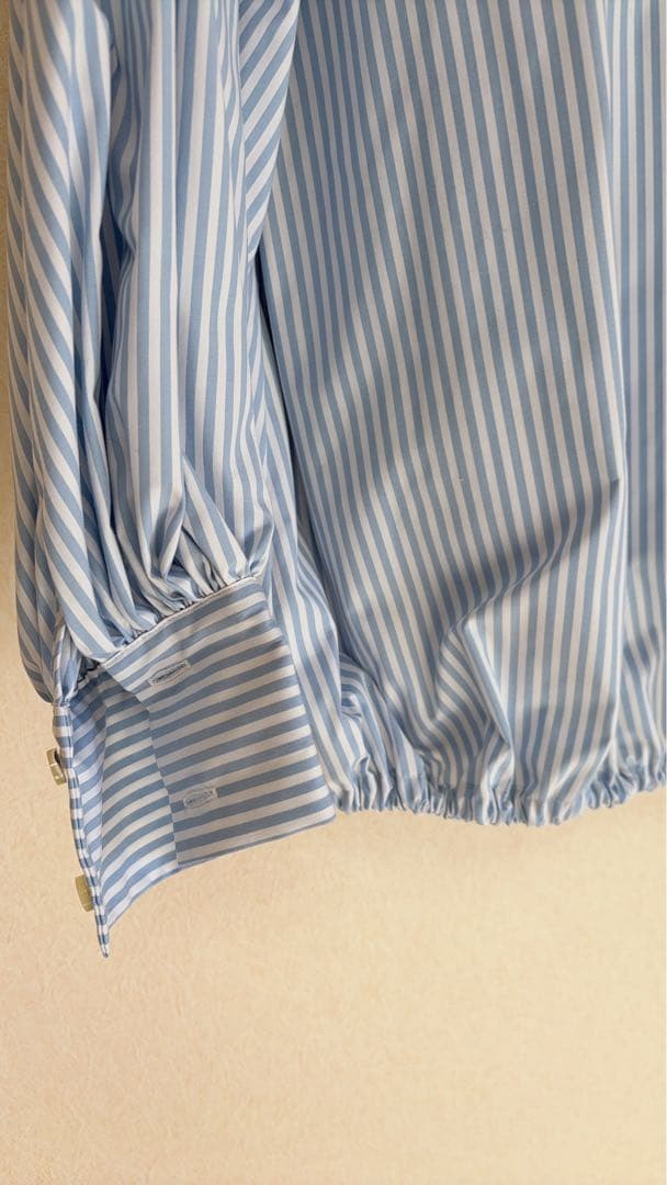 新品 heve ボータイブラウス ストライプ