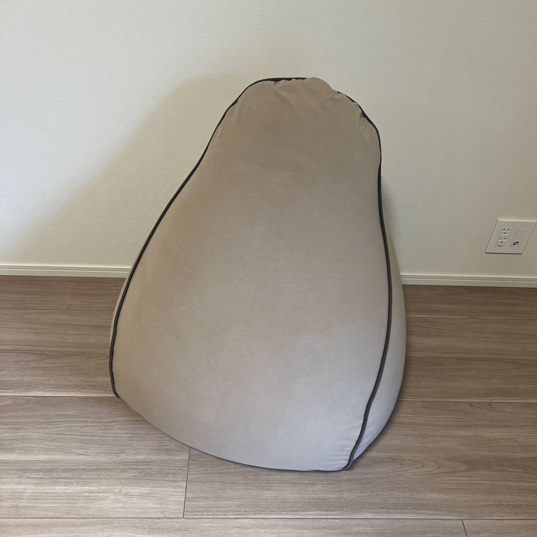 ヨギボー　ベージュ ビーズクッション 黒カバー付き