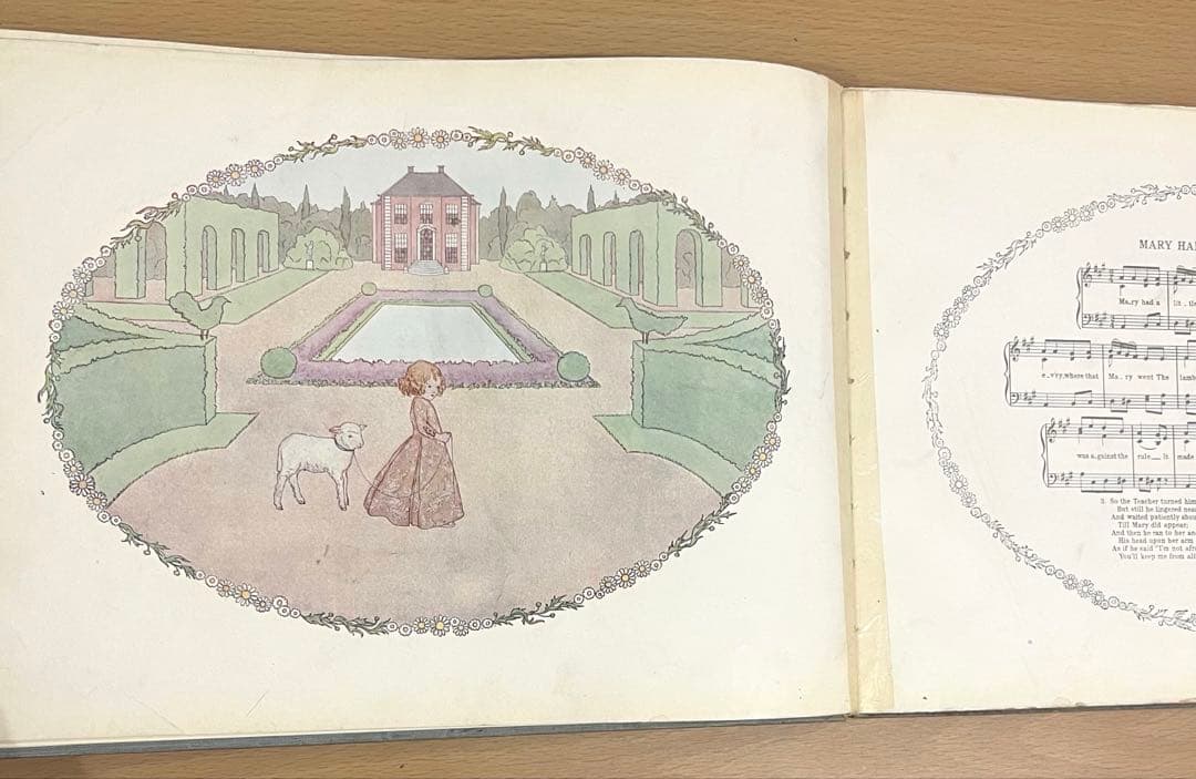 No.373希少 アンティーク洋書 古書 ル・メール 絵本 児童書　童謡