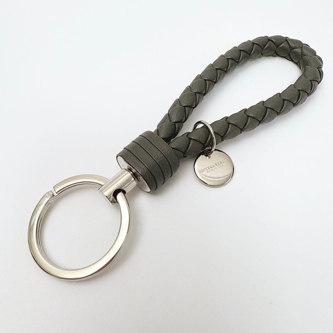 ボッテガヴェネタ イントレチャート キーホルダー キーリング チャーム レザー