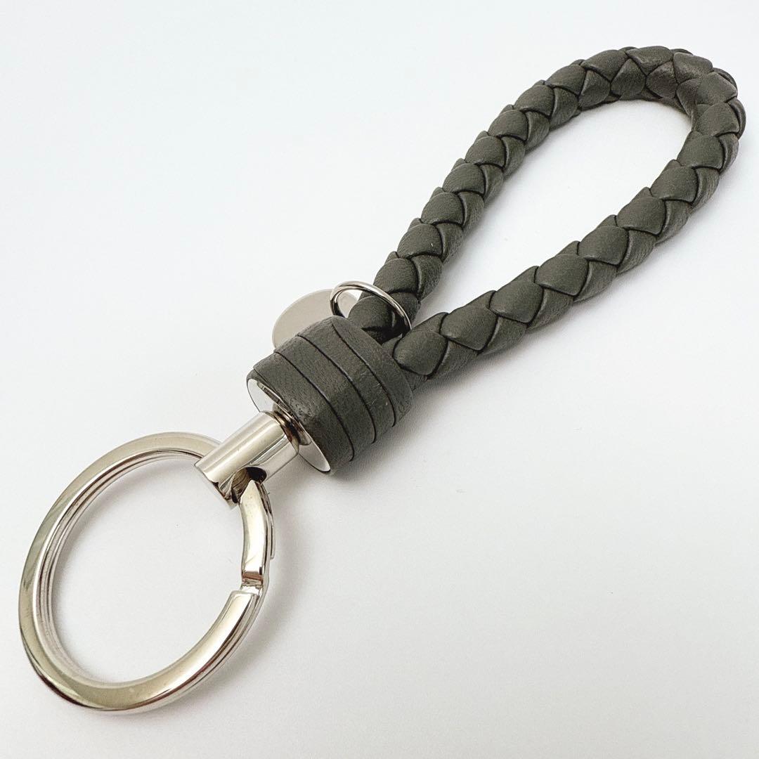 ボッテガヴェネタ イントレチャート キーホルダー キーリング チャーム レザー