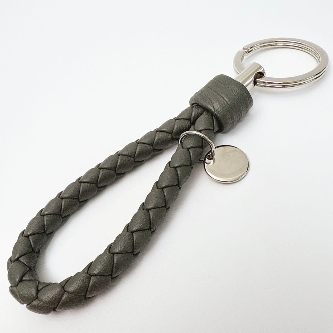 ボッテガヴェネタ イントレチャート キーホルダー キーリング チャーム レザー