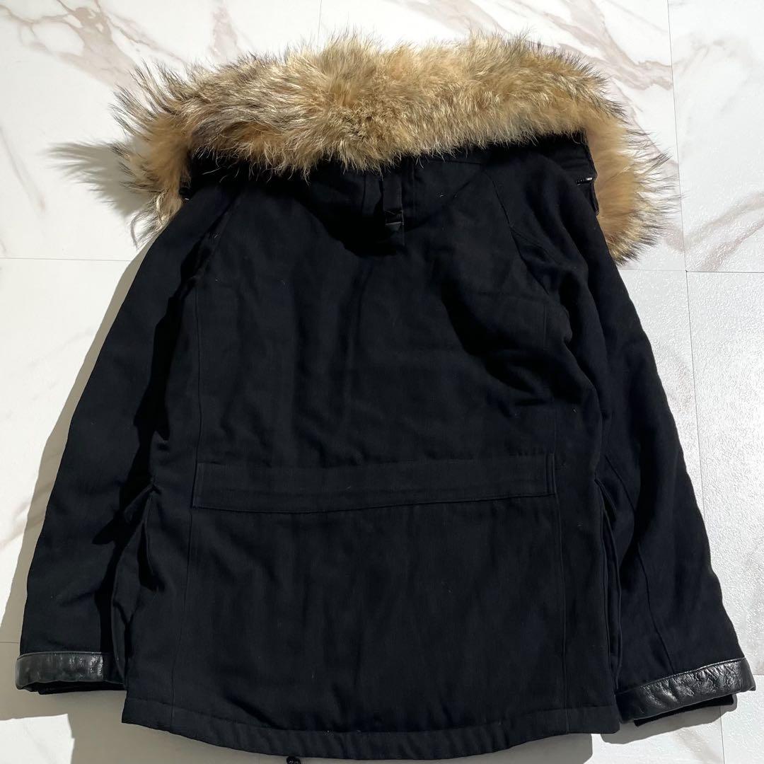 希少✨roar モッズコート コヨーテファー 総柄裏地 シアリング 黒 S~M