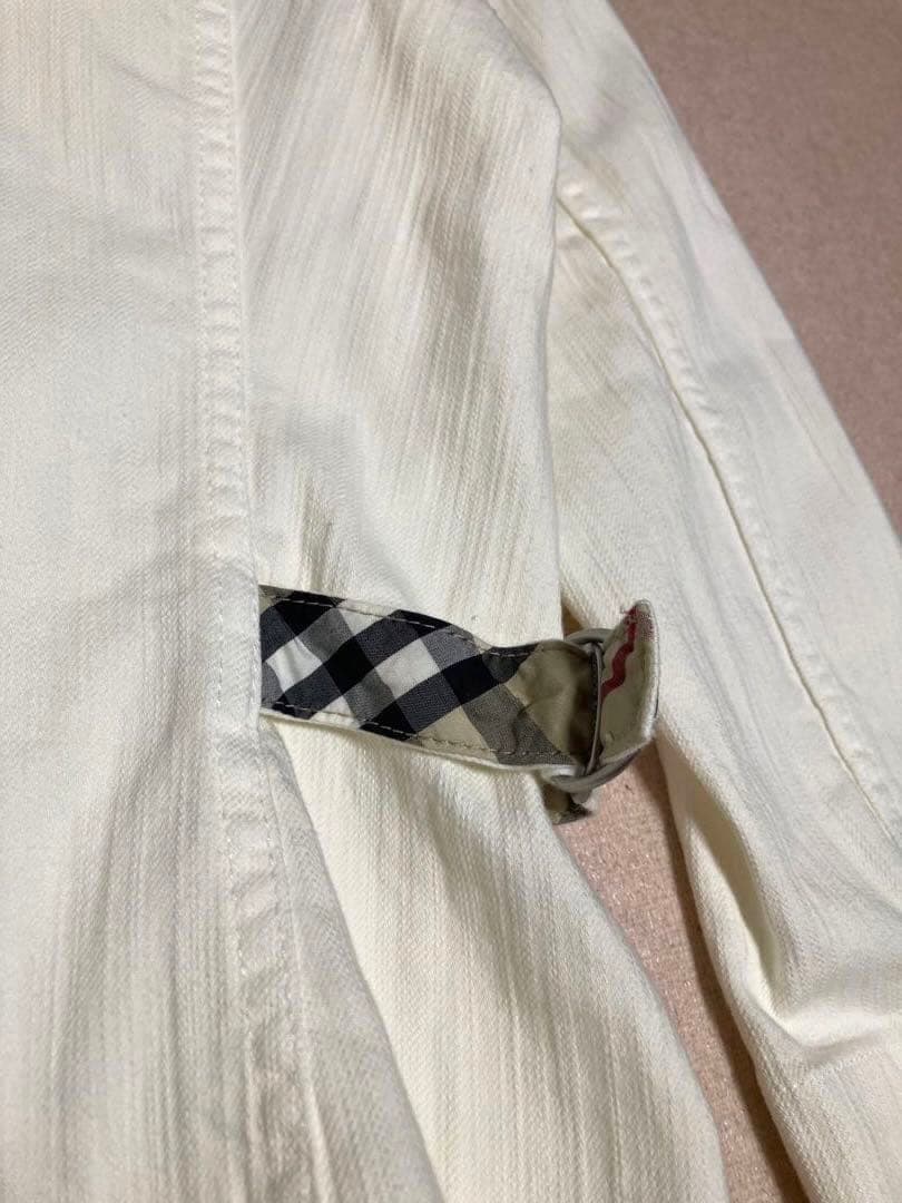美品 BURBERRY LONDON ホワイト デニム ジャケット ノバチェック