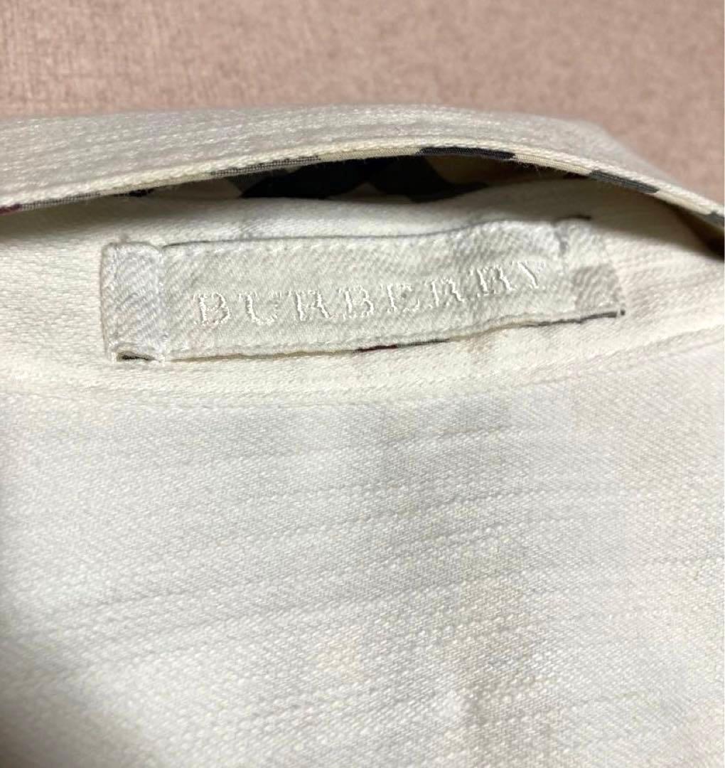 美品 BURBERRY LONDON ホワイト デニム ジャケット ノバチェック