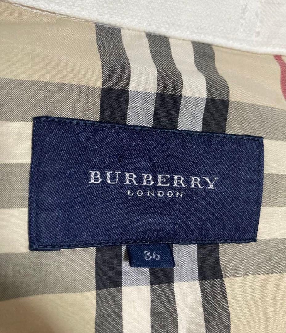 美品 BURBERRY LONDON ホワイト デニム ジャケット ノバチェック