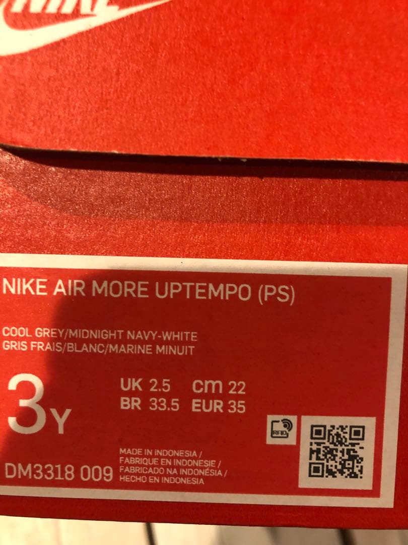 NIKE エアモアアップテンポ　ps 22cm