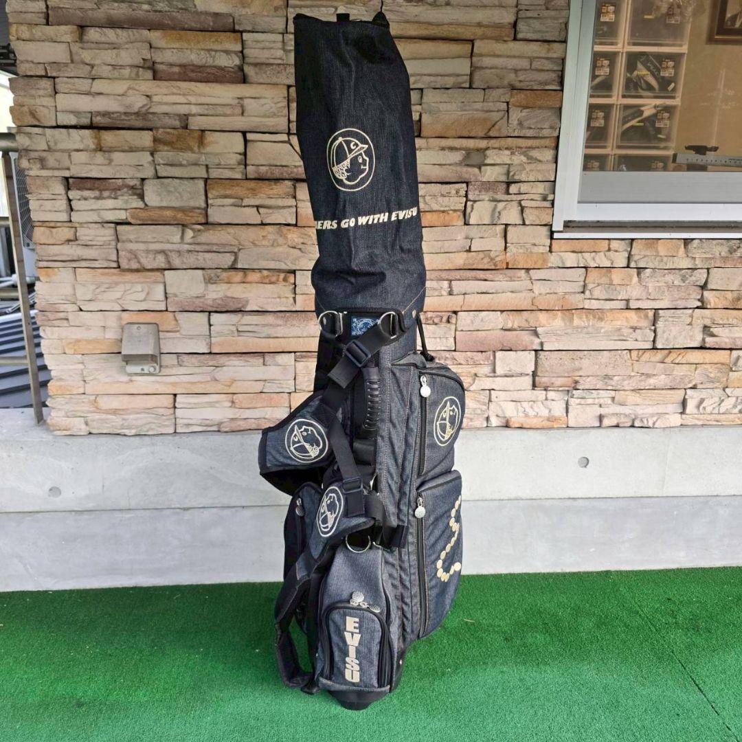 EVISU GOLF デニムキャディーバッグ8分割モデル スタンド機能付き