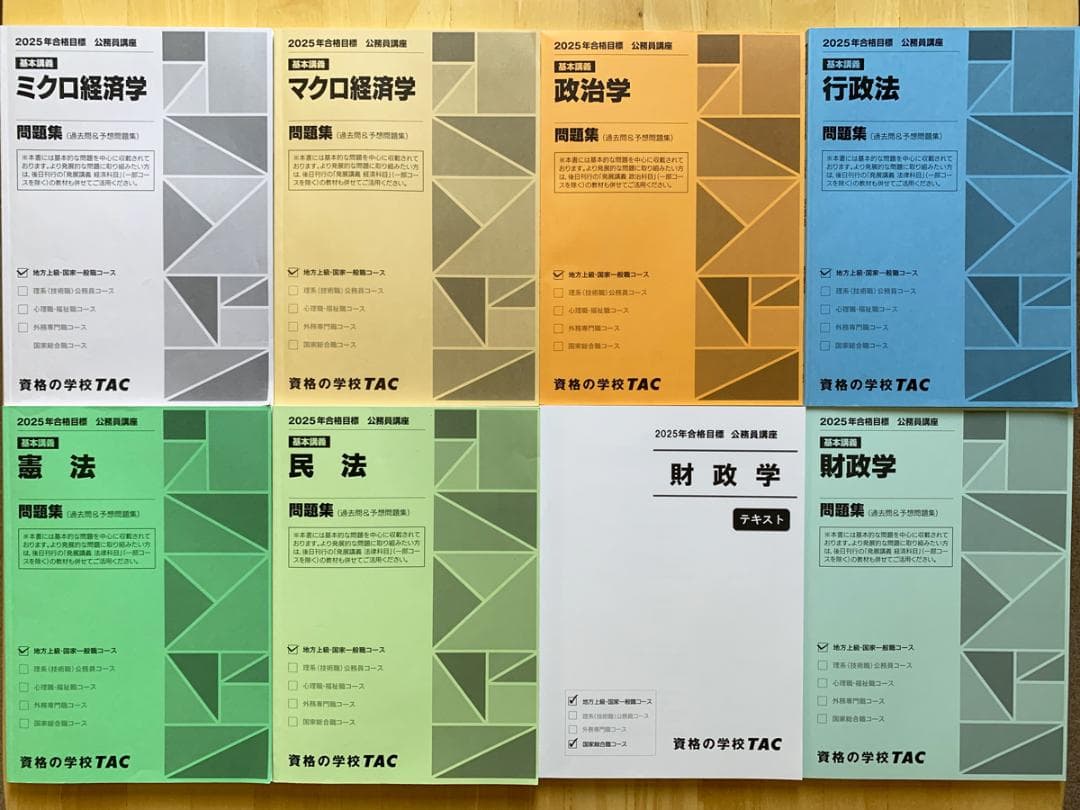 【一部未使用】TAC出版　公務員試験　過去問攻略Vテキスト&問題集 28冊セット