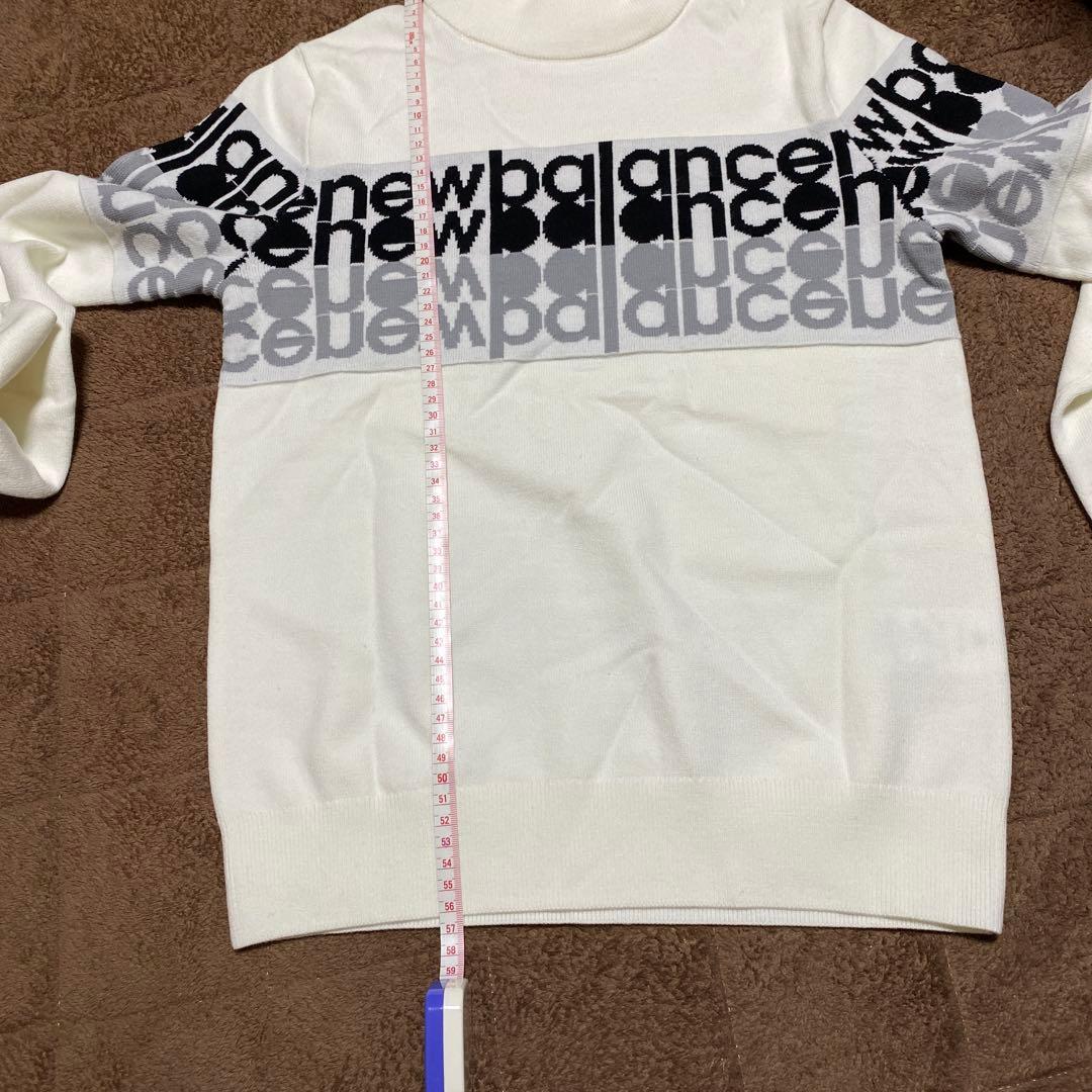 new balance ゴルフホワイト タートルネックセーター