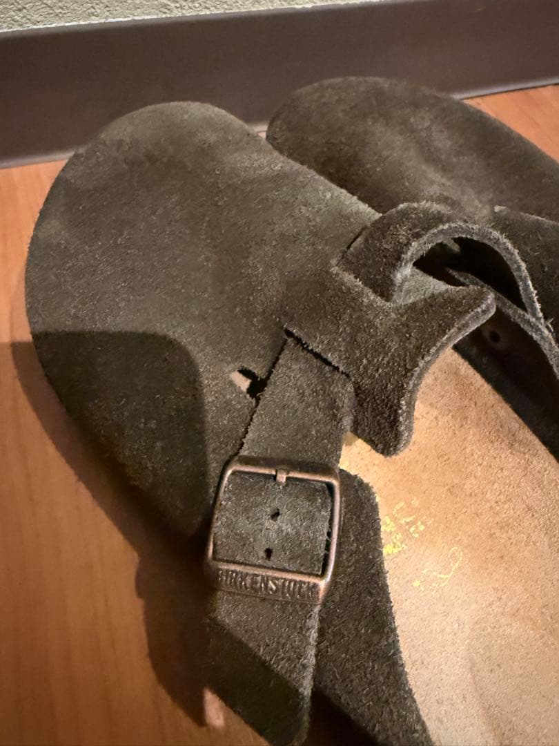 ビルケンシュトック ボストン ブラウン スエード サンダル 42