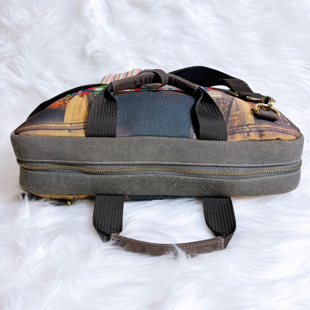 ポールスミス　2way　ボストン　ショルダー　ミニクーパー　マルチストライプ