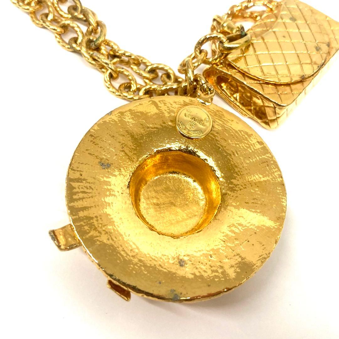 【超希少】シャネル CHANEL ネックレス マトラッセ 帽子 ゴールド ⭐︎