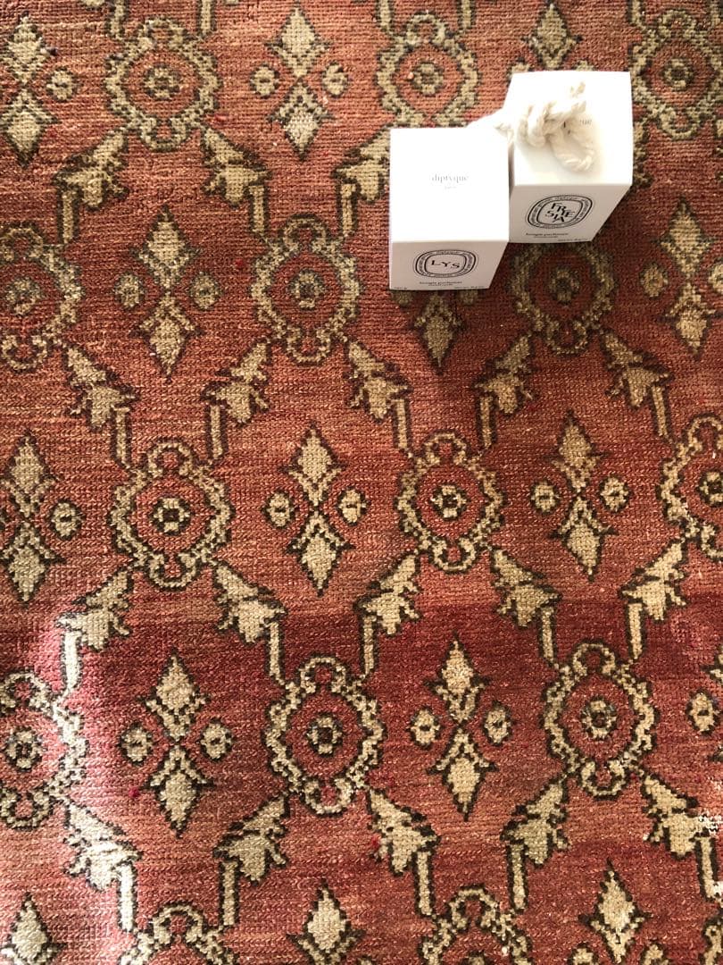 ヴィンテージラグ　ジオメトリック　幾何学　トルコ　アナトリア　オーバーダイ