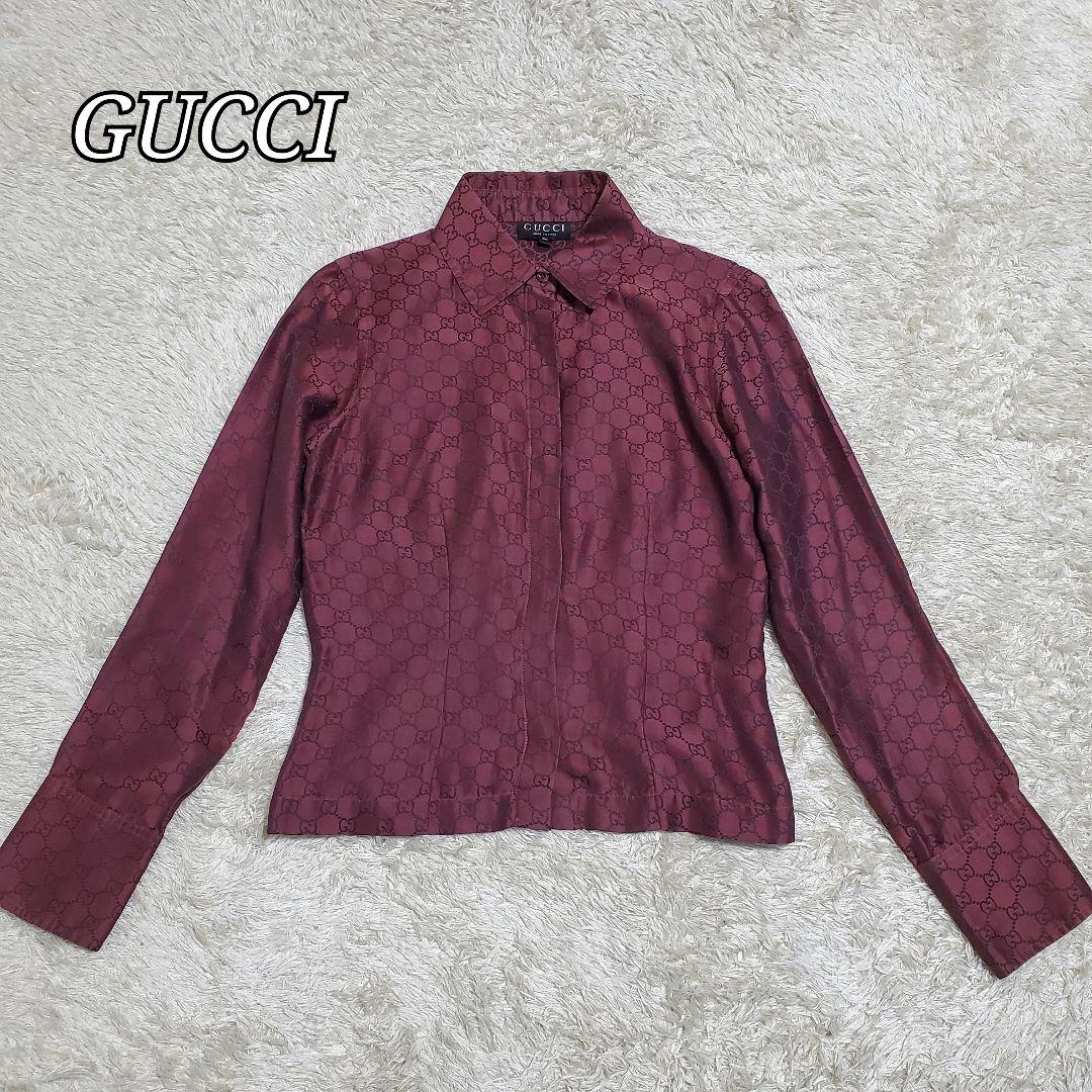 美品✨GUCCI　グッチ　長袖シャツ　シルク混　トムフォード期　40