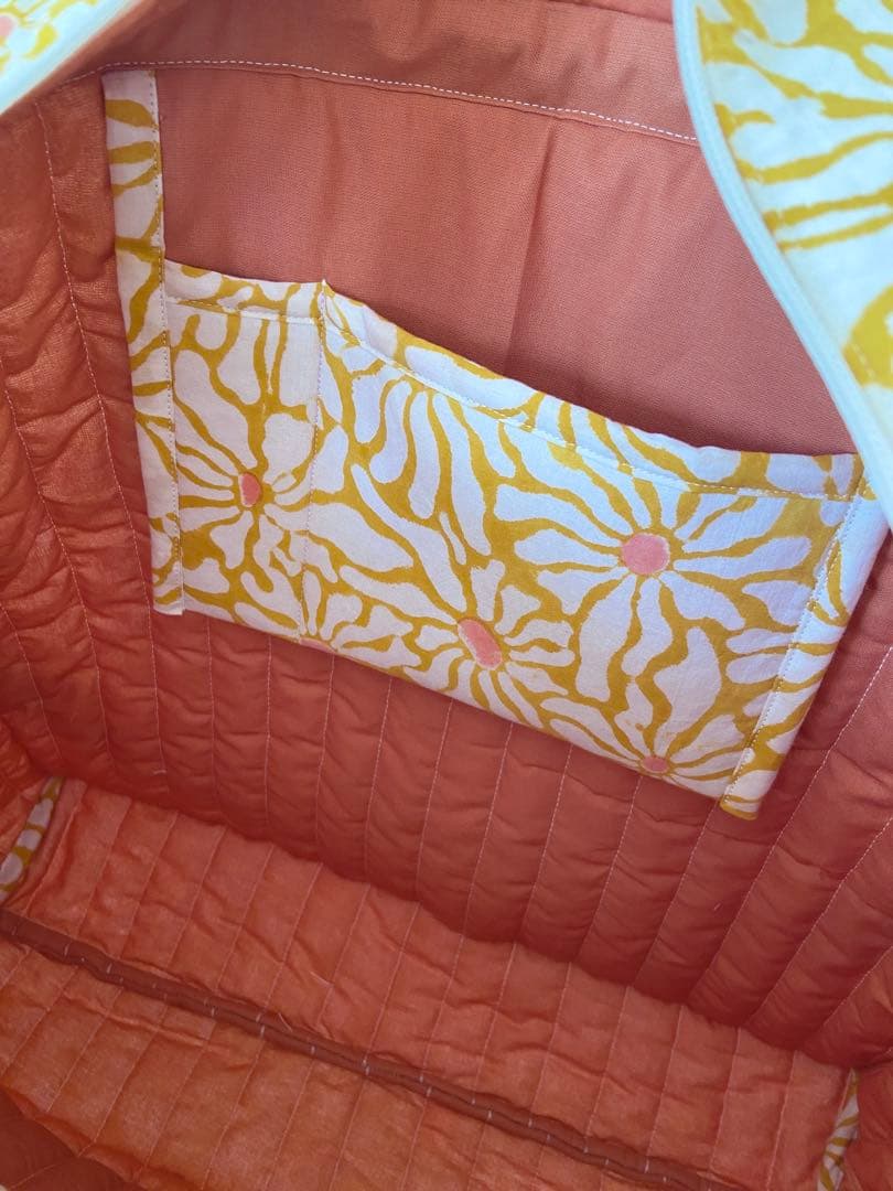 【ERINApage】インド綿2wayトートバッグ　大容量バッグ