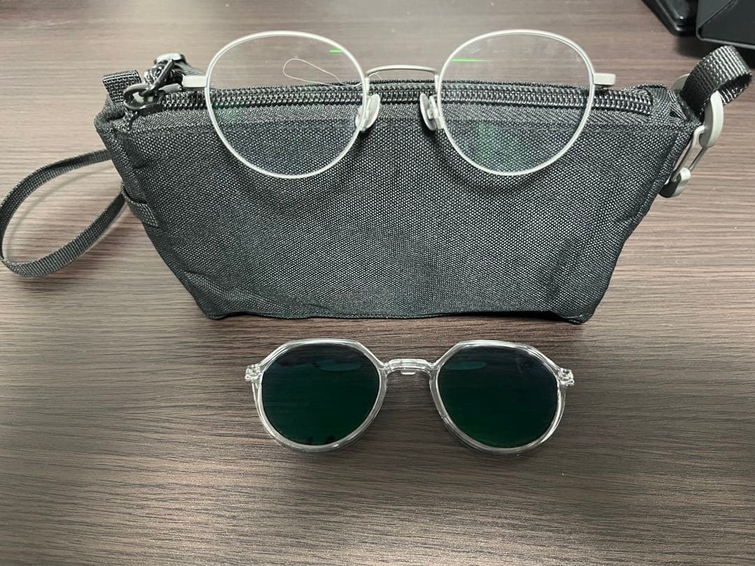 スノーピーク✖️JINS クリアフレーム ラウンドサングラス