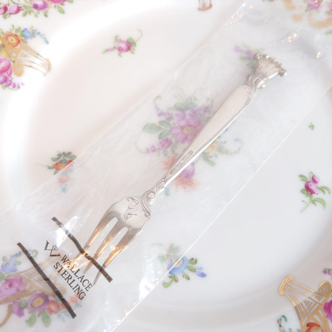 アメリカ　Wallace　純銀　Stirling　スターリングシルバー　フォーク