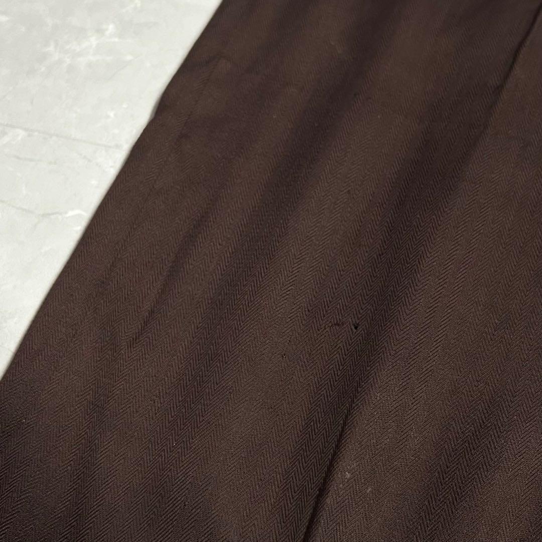 50s vintage ツータックスラックス ブラウン ワイド ロカビリー 古着