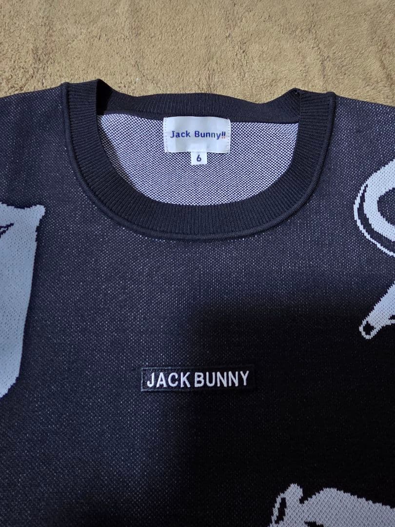 新品JackBunnyジャックバニーメンズクルーネックニットゴルフウェアセーター