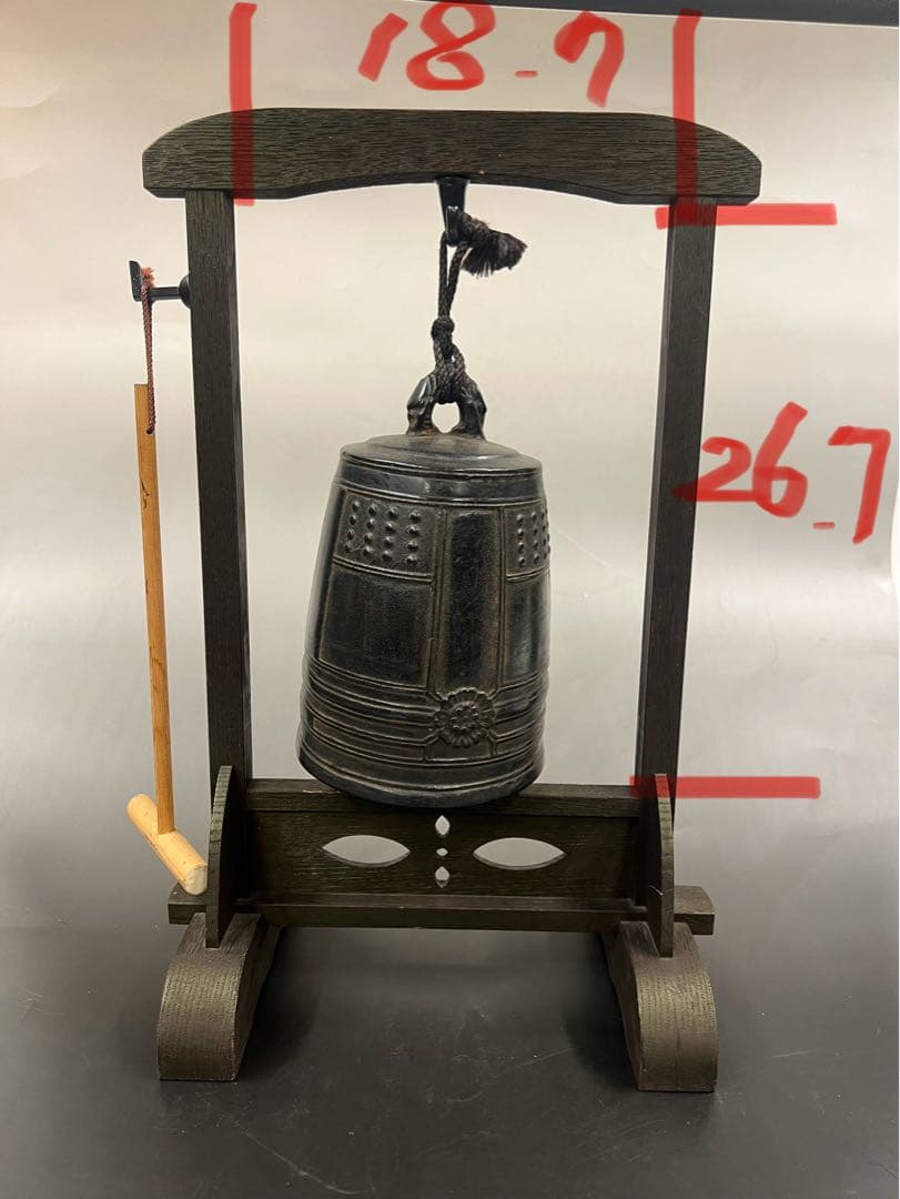 喚鐘　４寸　古手色　小槌付