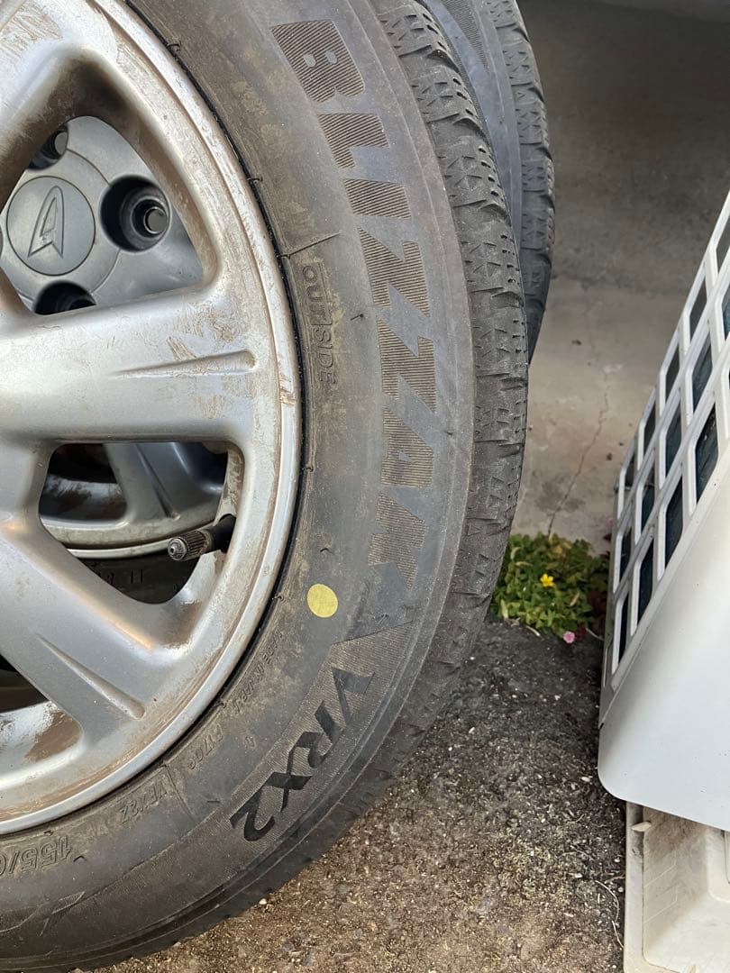 山岸佑児①　14インチ アルミホイール 4本 155/65R14付