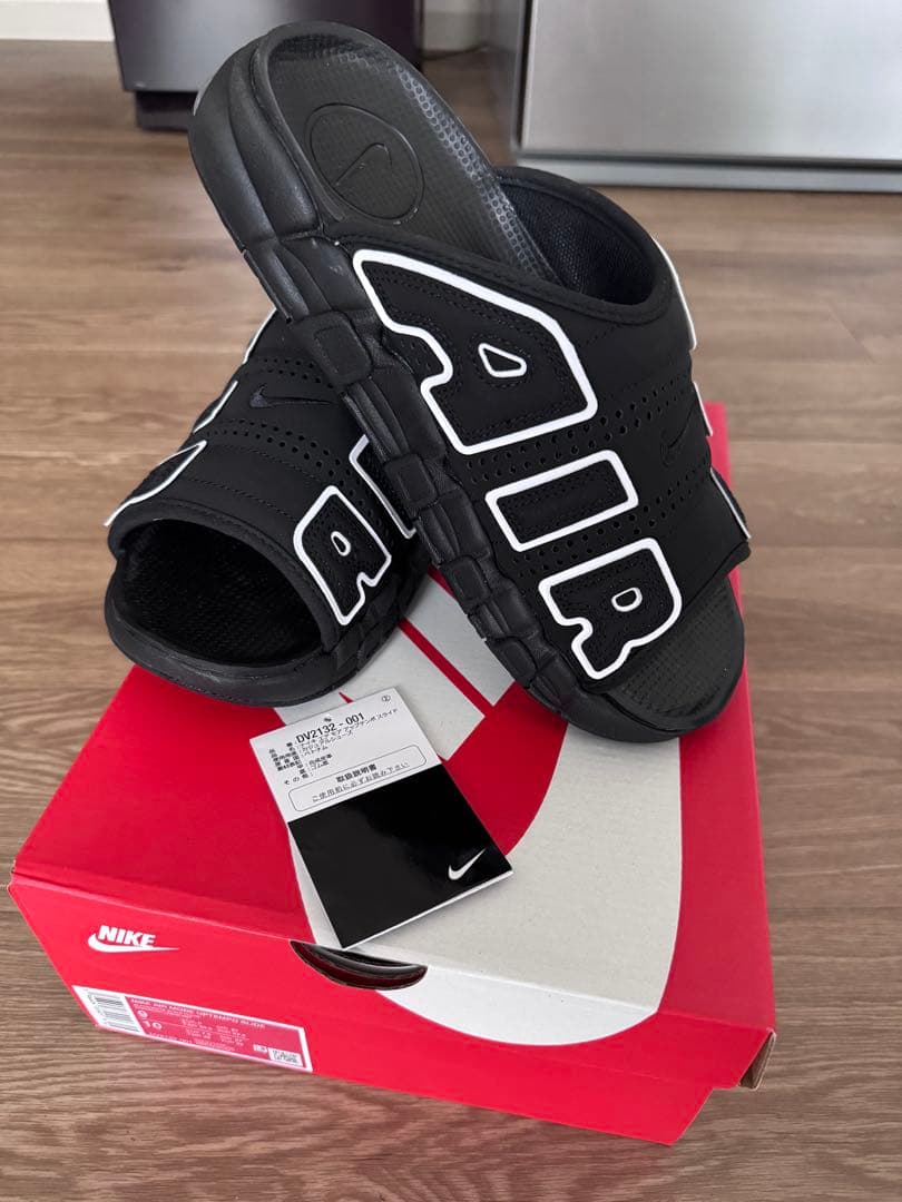 靴 Nike Air More Uptempo Slide \"Black\"