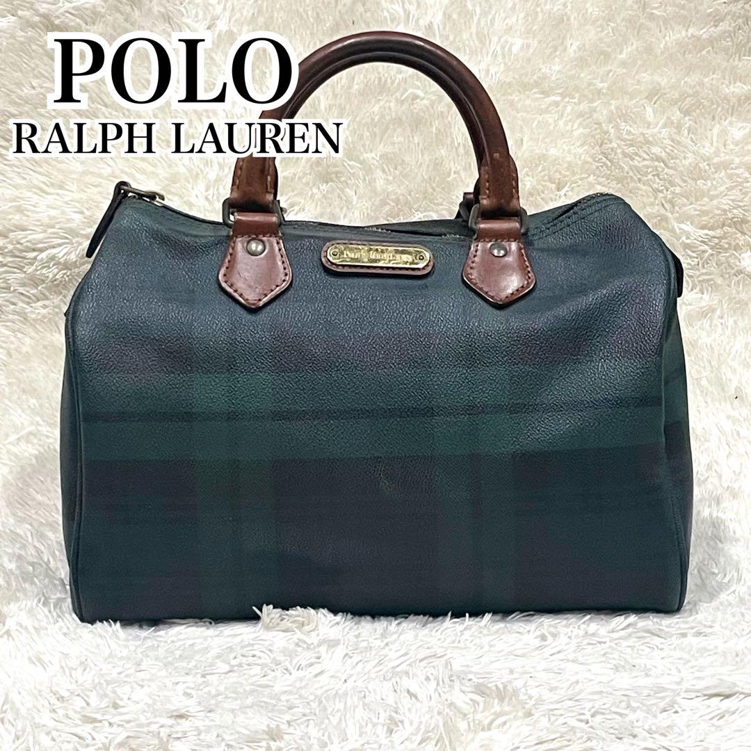 美品 Ralph Lauren ミニボストンバッグ ブラックウォッチ