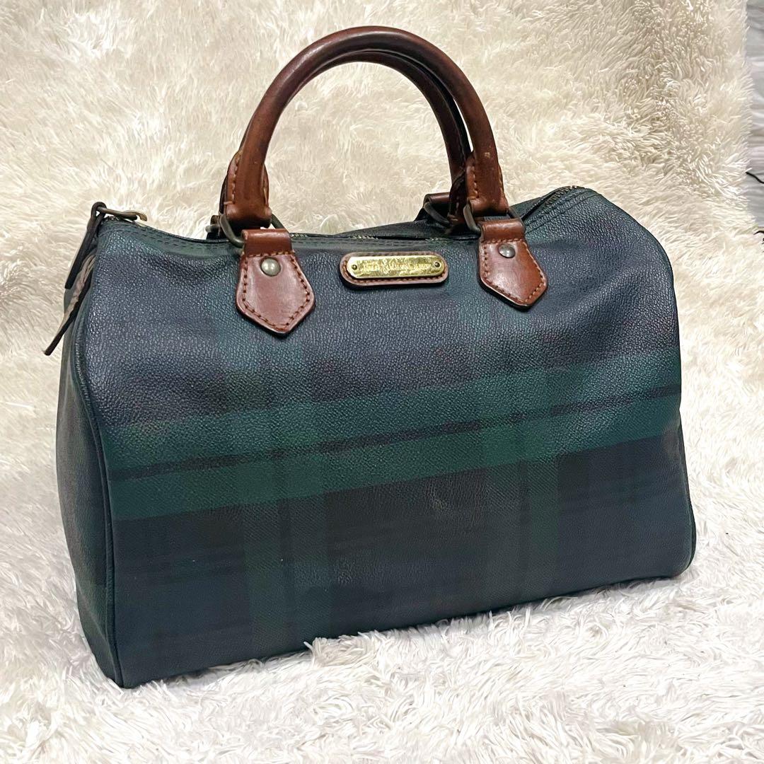 美品 Ralph Lauren ミニボストンバッグ ブラックウォッチ
