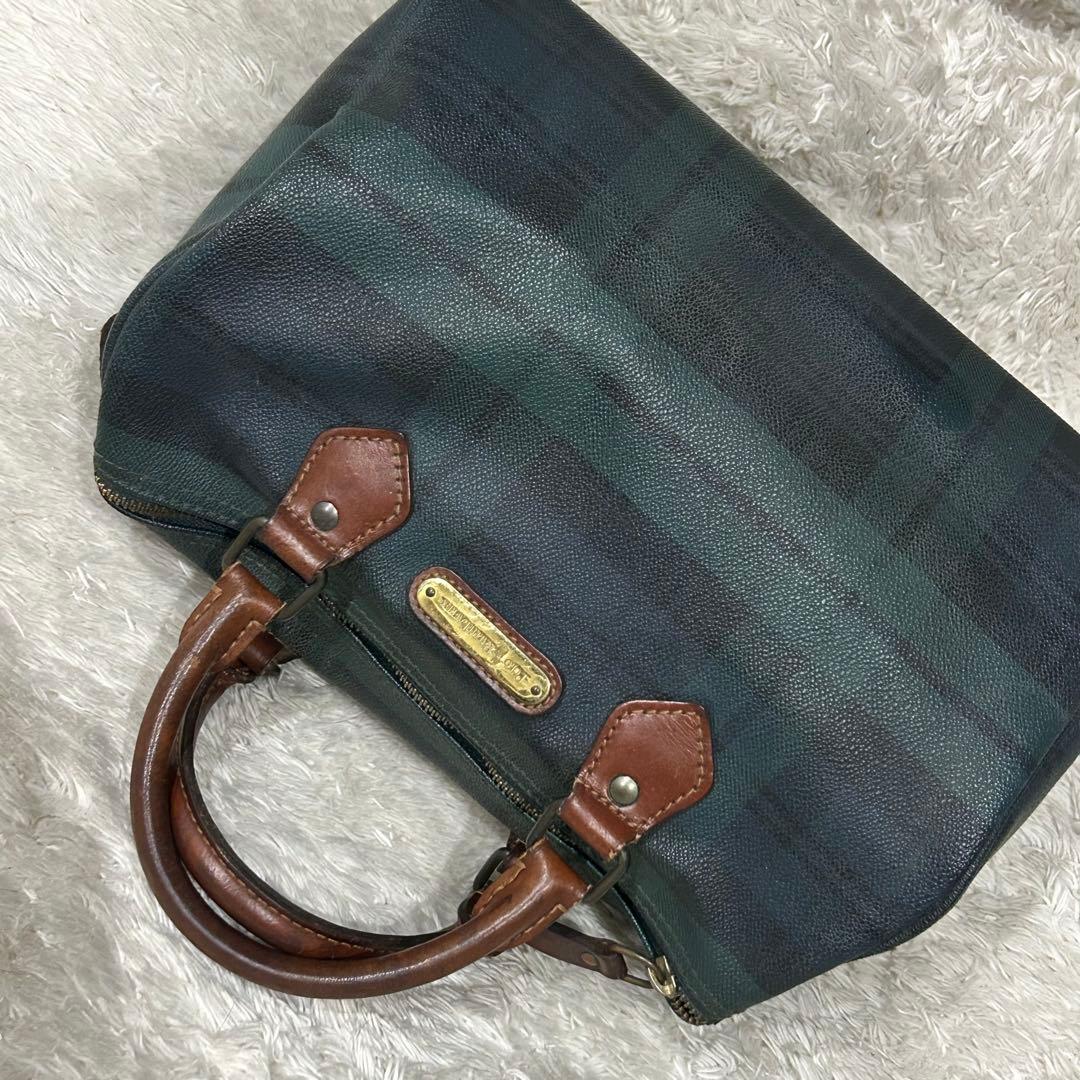 美品 Ralph Lauren ミニボストンバッグ ブラックウォッチ
