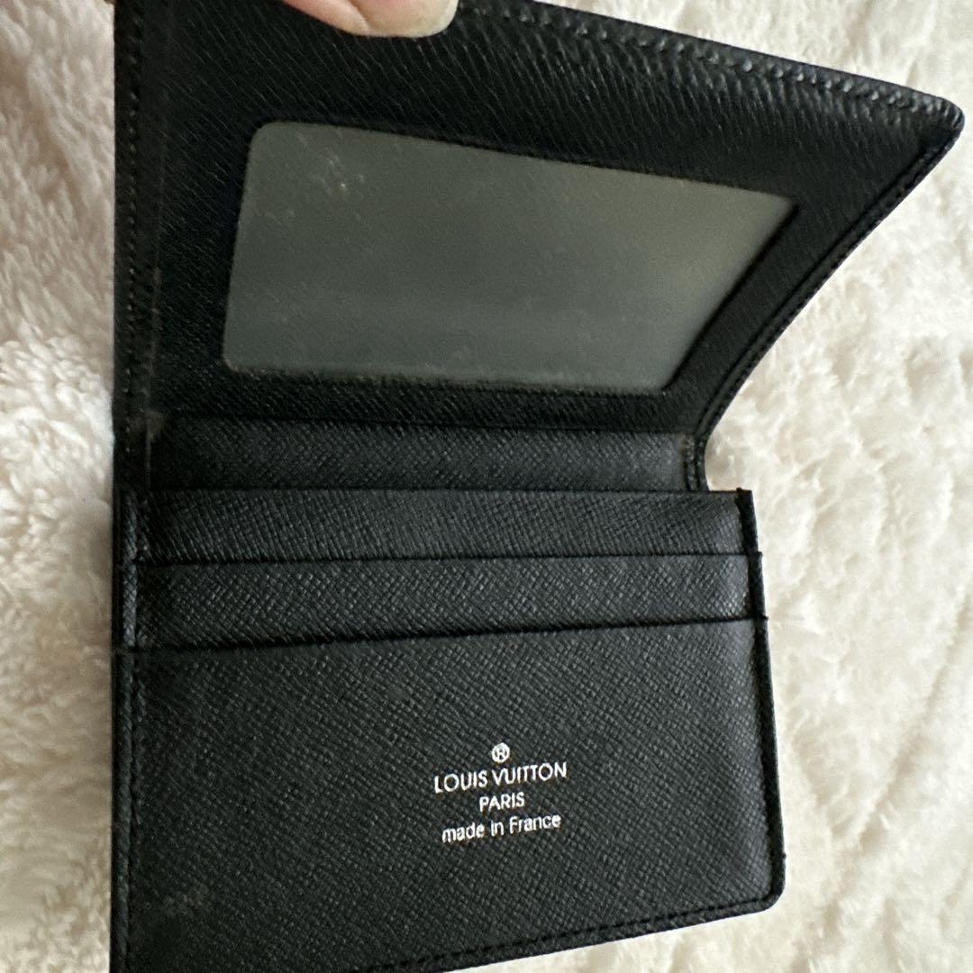 ルイヴィトン VUITTON タイガ 名刺入れ メンズ 黒 定期入れ