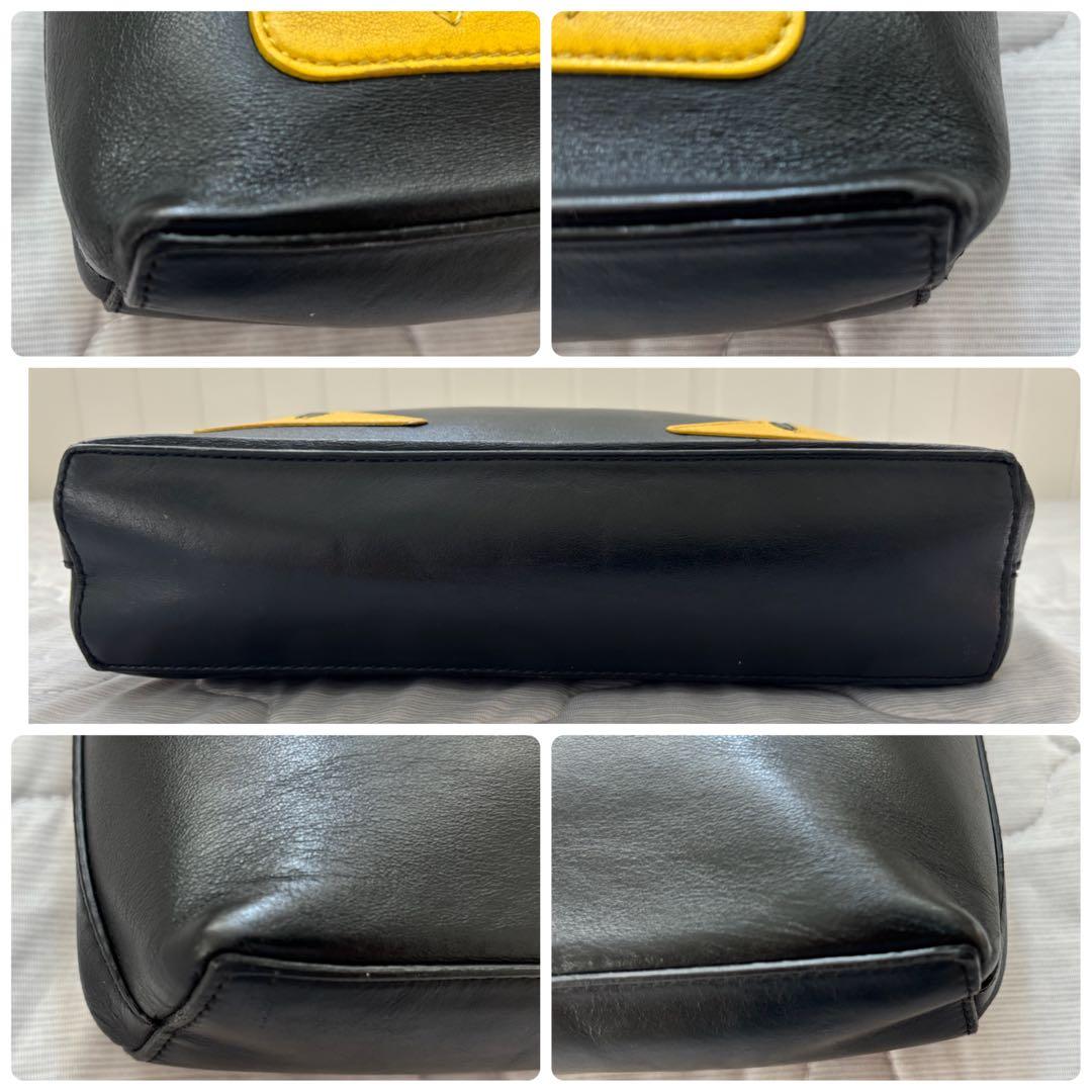 FENDI/フェンディ/バグズアイ/クラッチバッグ/ハンドバッグ/黒/